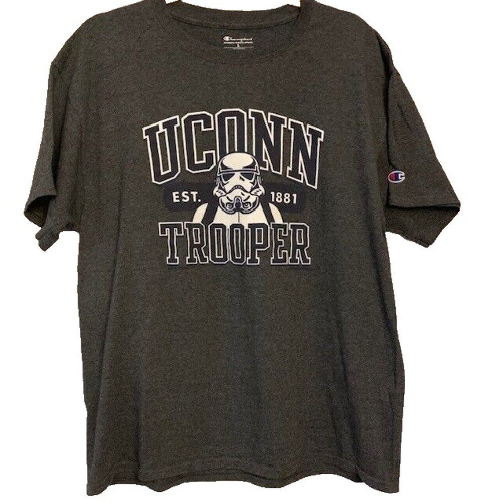 Star Wars T Shirt Storm Trooper Men's L Champion Festival Collab UCONN Gift Rare